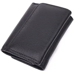 Шкіряний лаконічний гаманець для жінок ST Leather 22506 чорний - мініатюра 6