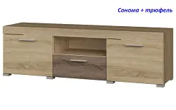 Тумба Еверест ТВ 1200 Британія 120х38х46 сонома + трюфель (EVR-2259) - мініатюра 3