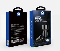 Автомобільний зарядний пристрій WUW C127 2USB 2.4A Чорний - мініатюра 2