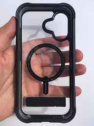 Чохол ZAGG Gear4 Rainier MagSafe KS для iPhone 17 Прозорий протиударний із підставкою Black аналог OtterBox - мініатюра 5