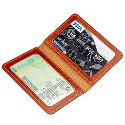 Обкладинка для пластикових документів водія або ID-карт SHVIGEL 13963 коричневий - мініатюра 5
