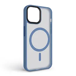 Чехол для Apple iPhone 14, Uniq MagCase, голубой, противоударный, панель-накладка с MagSafe, ударопрочный TPU+PC, с магнитом MagSafe, поддержка полноценной беспроводной зарядки, ArmorStandart (ARM75335) - мініатюра 2