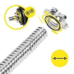 Гриф для штанги прямий Cornix 180 см 25 мм XR-0412 - мініатюра 6
