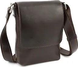Чоловіча шкіряна сумка через плече GRANDE PELLE 20×15×5 см sum0022227