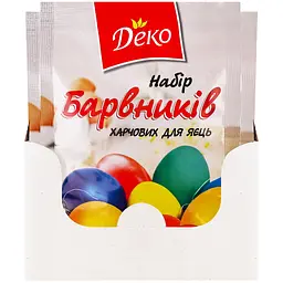 Набір харчових барвників для яєць Деко (5 кольорів) 5 шт. по 3 г (455911) - мініатюра 3