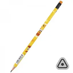 Олівець графітовий "Kite" №GF25-046 Garfield з гумкою тригранні,в тубі