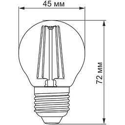 LED лампа Titanum Filament G45 4W E27 4100K (TLFG4504274) - мініатюра 3