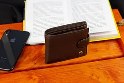 Коричневе чоловіче портмоне з натуральної шкіри з фіксацією ST Leather ST103 9,5 см - мініатюра 10