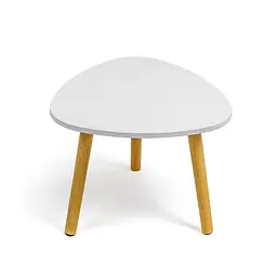 Столик журнальний трикутний SW-00003365 інтер'єрний 40x40x31 см Білий
