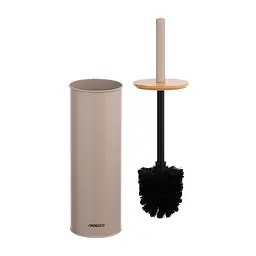 Щітка для унітазу з підставкою Ardesto Minimalism 9.5x27.5/38 см бежевий (ARHB3503GB) - мініатюра 2
