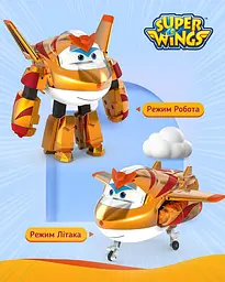 Ігрова фігурка-трансформер Super Wings Transforming Золотий Хлопчик Golden Boy det0018358 - мініатюра 3