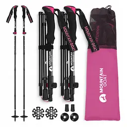 Трекінгові палиці Mountain Goat Pro+ 43-130 см Black/Pink (P-5905973404662) - мініатюра 2