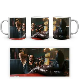 Кухоль GeekLand Cyberpunk 2077 Кіберпанк 2077 ноги на стіл CY 02.581 330 мл білий - мініатюра 2