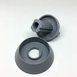 Ручка регулювання + лімб для плити Ardo A5540G6, A5640G6, C6640G6, A554VG6, загальна довжина 54 мм, сіра, 326158500 - мініатюра 6