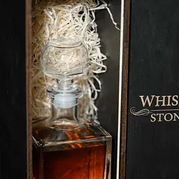 Подарунковий набір віскі Whiskey Stones №11 графин Pasabahce в дерев'яному пеналі - мініатюра 7