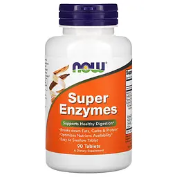NOW Суперферменти для Підтримки Травлення Super Enzymes - 90 таблеток