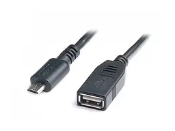 Кабель REAL-EL USB2.0 OTG 0.1m чорний - мініатюра 2