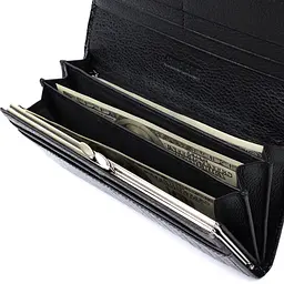 Жіночий гаманець із натуральної лакованої шкіри ST Leather 22679 чорний - мініатюра 8
