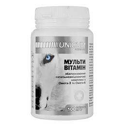 Вітаміни Unicum Premium для собак мультивітаміни, 100 таблеток, 100 г (UN-016) - мініатюра 2