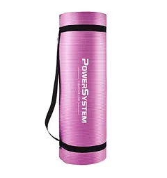 Килимок для йоги та фітнесу Power System PS-4017 NBR Fitness Yoga Mat Plus Pink (180х61х1) (PS-4017_Pink) - мініатюра 2