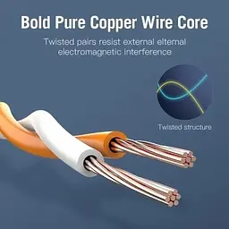 Патч-корд 1м, S/FTP cat 7 RJ-45 black Vention (ICDBF) - мініатюра 8