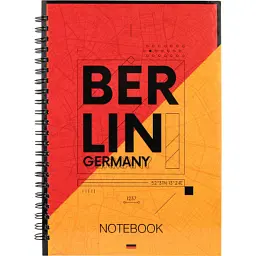Блокнот Axent на спіралі, тверда обкладинка, А5, 96 арк., Berlin (8032-05-A)