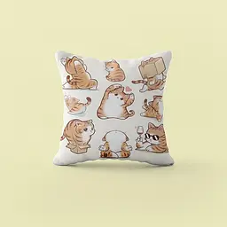 Подушка 3D Котики муркотики 4448_E 17974 50х50 см