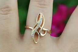 Кільце Xuping Jewelry перстень витий з камінням р 16 золотисте - мініатюра 3
