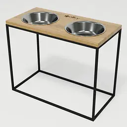 Hollky Base XL40 — миски на підставці для великих собак (2 × 1,8 л, висота 40 см) - мініатюра 2