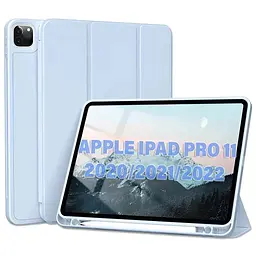 Чохол-книжка BeCover Tri Fold Soft TPU з кріпленням Apple Pencil для Apple iPad Pro 11 2020/2021/2022 Light Blue (711112) - мініатюра 7