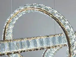 Підвісна LED-люстра Diasha D8861/800x300G, кришталева спіраль, золото, 85 W, пульт ДК - мініатюра 7
