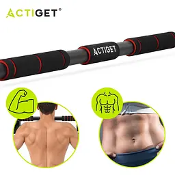 Турнік розсувний Actiget 82-130 см ACT0166 Black/Red - мініатюра 7