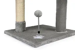 Happet Кігтеточка-будинок для котів, світло-сіра, 115x41x41 см (CT12) - мініатюра 3