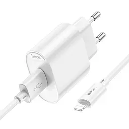 МЗП Hoco C109A Fighter 10.5W (1USB-A) + кабель USB to Lightning White - мініатюра 2