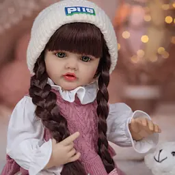 Реалістична Кукла Реборн 55 см повністю вінілова Doll Reborn Baby К0100214.1 - мініатюра 2