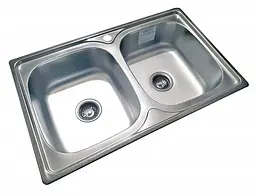 Кухонна мийка Romzha Fifika 2C Satin RO44015, Сірий - мініатюра 3