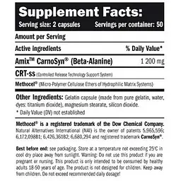 Амінокислота Amix Beta Alanine 600 мг 100 капсул - мініатюра 2