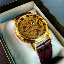 Наручний годинник жіночий Winner Gold Brown Золотий (844) - мініатюра 4