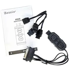 Модуль управління підсвічуванням Zezzio Контролер керування Zezzio ARGB 3-Pin 5V/SATA (Zezzio ARGB controller Sata) (Zezzio ARGB 3-Pin 5V/SATA) - мініатюра 3
