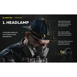 Налобний ліхтар ArmyTek Wizard C2 Pro Magnet USB White (F08701C) - мініатюра 10