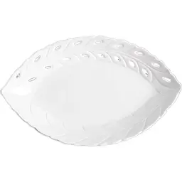 Блюдо Led Leaf Lace овальне 25.5x16 см біле (B010811)