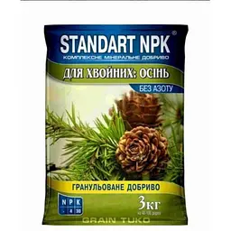 Комплексне мінеральне добриво STANDART NPK (гранула) для хвойних: осінь 3кг
