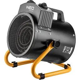 Теплова гармата Neo Tools електрична, 2кВт, 50м кв, 330м куб/год, нагрів. елемент - нерж. сталь, IPX4, чорний