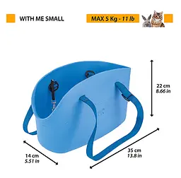Сумка-переноска для собак та котів Ferplast With-Me Small сіра 35х14х22 см 79501012 - мініатюра 2