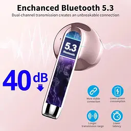 Бездротові навушники Drsaec J55 Bluetooth 5.3 з 4 мікрофонами - мініатюра 6