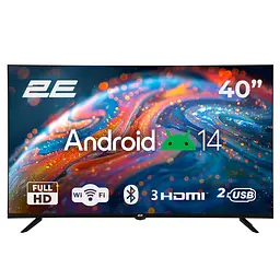Телевізор 40" LED FHD 60Hz Smart Android Black 2E teh0018412 - мініатюра 2