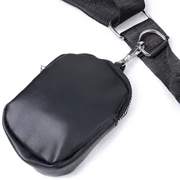 Зручна жіноча сумка крос-боді з монетницею з екошкіри Vintage 22796 чорна - мініатюра 9
