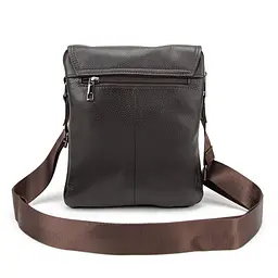 Шкіряний месенджер з клапаном на два відділи Tiding Bag M56-3508C коричневий - мініатюра 7