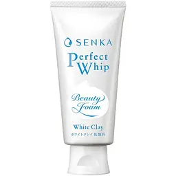 Японська пінка для вмивання Senka Perfect Whip White Clay з білою глиною та деревним вугіллям, 120 г.
