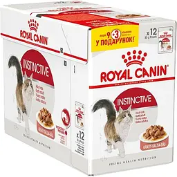 Уцінка. Набір вологого корму для дорослих кішок Royal Canin Instinctive шматочки в соусі 1.02 кг (12 шт. х 85 г)